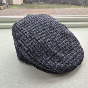 John Hanly Hat Cap 7 3/8 100% Wool Newsboy Cabbie Driver Men Flat Cap